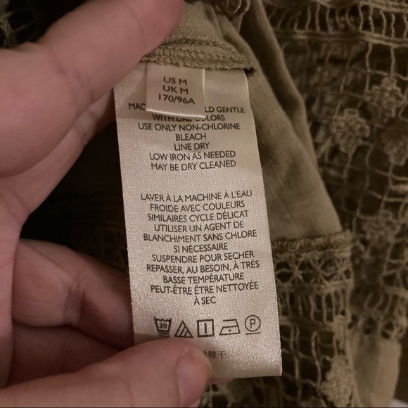 Free People Top with crochet detail - Picture 7 of 11